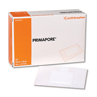 SMITH & NEPHEW PRIMAPORE IV ADHESIVE DRESSINGS - Peripheral IV Adhesive Dressing, 2" x 2", Pad Size 40mm x 27mm, 100/pkg  | Quantity - 1x PKG