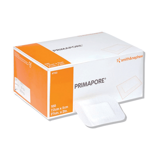 SMITH & NEPHEW PRIMAPORE IV ADHESIVE DRESSINGS - Peripheral IV Adhesive Dressing, 2" x 2", Pad Size 40mm x 27mm, 100/pkg  | Quantity - 1x PKG