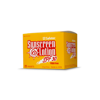 SAFETEC SUNSCREEN LOTION - Sunscreen, 3.5g Pouch, 25/bx, 24 bx/cs | Quantity - 1x CS