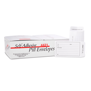 DUKAL TECH-MED PILL ENVELOPE - Printed Pill Envelope, 3" x 2", Self Adhesive, 500/bx  | Quantity - 1x BX