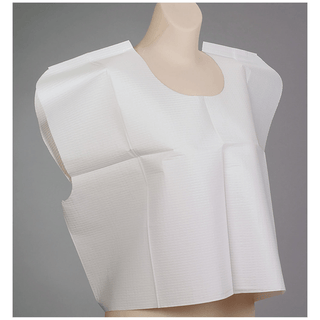 TIDI TISSUE POLY TISSUE PATIENT CAPE - Exam Cape, 30" x 21", White, T/P/T, Latex Free (LF), 100/cs | Quantity - 1x CS
