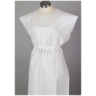 TIDI TISSUE POLY TISSUE PATIENT GOWN - Exam Gown, 2-Ply, T/P, 30" x 42", Sky Blue, 50/cs | Quantity - 1x CS