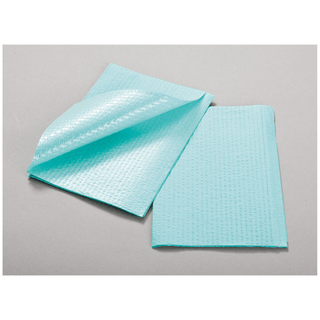 TIDI 3-PLY TISSUE/POLY TOWEL & BIB - Towel, 13" x 18" White, Poly-Back, Diamond-Embossed, 500/cs | Quantity - 1x CS