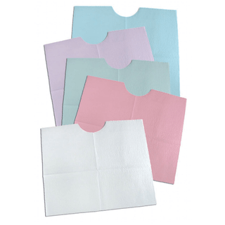 TIDI 3-PLY TISSUE/POLY CONTOUR BIB - Contour Bib, 18" x 22", 3-Ply, Lavender, 400/cs | Quantity - 1x CS