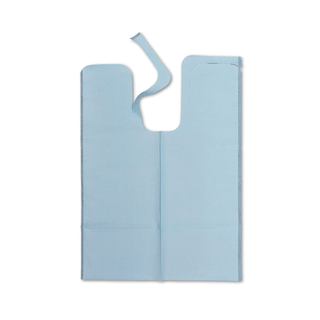 TIDI PATIENT-CARE BIBS - Bib, 18" x 32", Thrifty with Ties, White, 300/cs | Quantity - 1x CS
