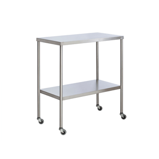 UMF MEDICAL INSTRUMENT TABLE - Instrument Table with Shelf, Stainless Steel, 24" x 60" (DROP SHIP ONLY) | Quantity - 1x EA