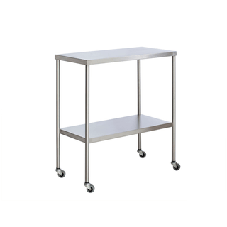 UMF MEDICAL INSTRUMENT TABLE - Instrument Table with Shelf, Stainless Steel, 24" x 60" (DROP SHIP ONLY) | Quantity - 1x EA