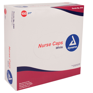DYNAREX NURSES' OPERATING ROOM (O.R.) CAPS - Nurses Cap, 24", White, 100/bx, 5 bx/cs | Quantity - 1x CS