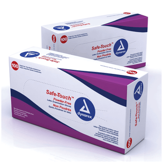 DYNAREX SAFE-TOUCH LATEX EXAM GLOVES - POWDER FREE - Exam Glove, Powder Free (PF), Large, 100/bx, 10 bx/cs | Quantity - 1x CS