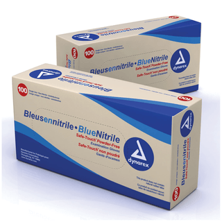 DYNAREX SAFE-TOUCH NITRILE (NON-LATEX) EXAM GLOVES - Exam Gloves, X-Large, Powder Free (PF), 100/bx, 10 bx/cs | Quantity - 1x CS