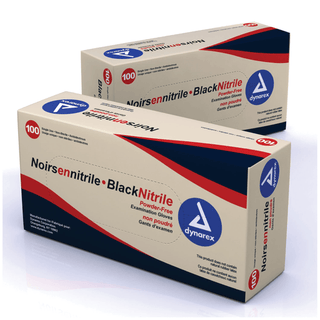 DYNAREX NITRILE EXAM GLOVES - Exam Gloves, Black, Nitrile, Small, Non-Sterile, 100/bx, 10 bx/cs | Quantity - 1x CS