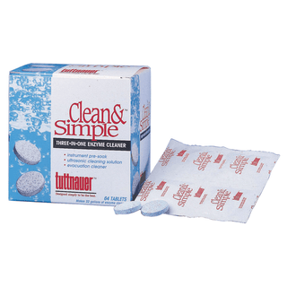 TUTTNAUER CLEAN & SIMPLE ULTRASONIC/ENZYMATIC TABLETS - Ultrasonic/ Enzymatic Tablets, 64/bx, 12 bx/cs | Quantity - 1x CS