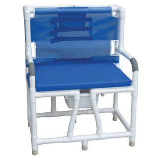 MJM BEDSIDE SHOWER/COMMODE CHAIRS & HOME CARE ITEMS - Bariatric Bedside Commode, Full Support Seat, Commode Opening, 30" Useable Space, No Back & No Pail, 700 lbs Weight Capacity, Commode Pail | Quantity - 1x EA