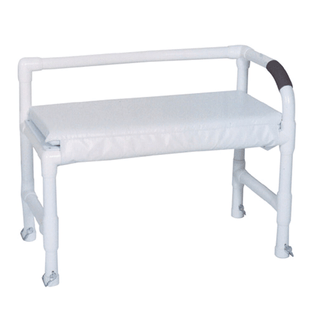 MJM BEDSIDE SHOWER/COMMODE CHAIRS & HOME CARE ITEMS - Bariatric Bedside Commode, Full Support Seat, Commode Opening, 30" Useable Space, No Back & No Pail, 700 lbs Weight Capacity, Commode Pail | Quantity - 1x EA