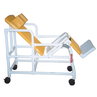 MJM RECLINING SHOWER CHAIRS - Reclining Shower Chair, Deluxe Elongated Open Front Commode Seat | Quantity - 1x EA