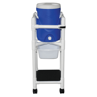 MJM HYDRATION/ICE CARTS "800" SERIES - Hydration/ Ice Cart, 48 Qt Ice Chest, 5 Gal Water Cooler, Skirt Cover Panels & Canopy Standard Mesh | Quantity - 1x EA
