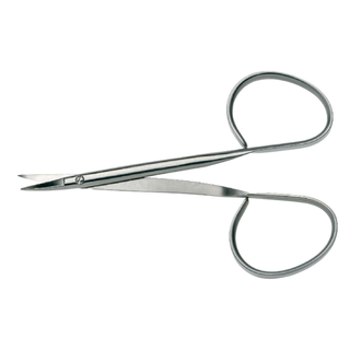 BR SURGICAL IRIS SCISSORS - Iris Scissor, Round, Curved, Sharp/ Sharp, 17mm Blade, Ribbon Type, 3" | Quantity - 1x EA