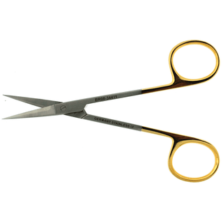 BR SURGICAL IRIS SCISSORS - Iris Scissor, Round, Curved, Sharp/ Sharp, 17mm Blade, Ribbon Type, 3" | Quantity - 1x EA