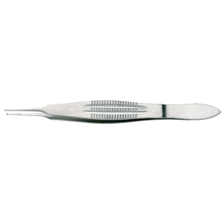 BR SURGICAL CASTROVIEJO SUTURING FORCEPS - Castroviejo Suturing Forcep, 1x2 Teeth, Tying Platform, Tip 0.5mm, Wide Handle, 4" | Quantity - 1x EA