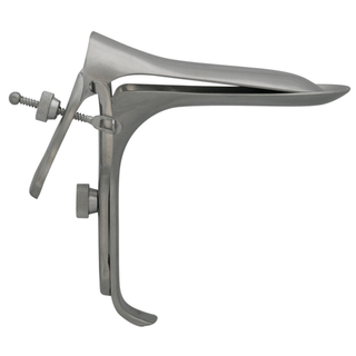 BR SURGICAL GRAVES VAGINAL SPECULUM - Graves Wide View Speculum with Smoke Extractor, Medium, 40mm Opening, Insulated Blue Coating For Electrosurgical, 1" x 4" | Quantity - 1x EA