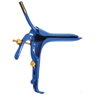 BR SURGICAL GRAVES VAGINAL SPECULUM - Graves Wide View Speculum with Smoke Extractor, Medium, 40mm Opening, Insulated Blue Coating For Electrosurgical, 1" x 4" | Quantity - 1x EA