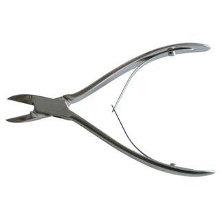 BR SURGICAL NAIL NIPPERS - Tissue & Cuticle Nipper, Convex Jaws, Double Spring, 6mm Tip, 4" | Quantity - 1x EA