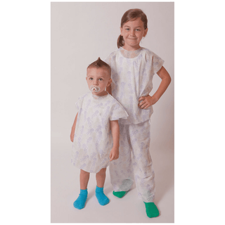 ENCOMPASS PATIENT GOWN - Gown, Pediatric, Limited Use, Short Sleeve, Velcro Neck Closure, Small 9-12 Months, White, 25/bg, 4 bg/cs | Quantity - 1x CS