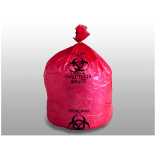 LK PACKAGING INFECTIOUS WASTE LINERS - Infectious Waste Liner, Biohazard, Low Density, Red, 1.5 mil, 31" x 43", 70/cs | Quantity - 1x CS