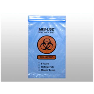 LK PACKAGING 3-WALL SPECIMEN TRANSFER BAGS - 3-Wall Specimen Transfer Bag, Reclosable, Biohazard, 2 mil, 12" x 12", 1000/cs | Quantity - 1x CS