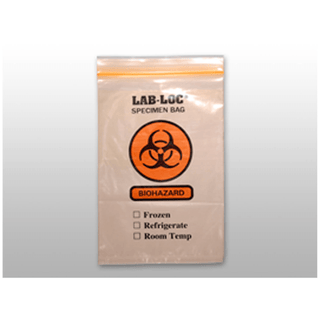 LK PACKAGING 3-WALL SPECIMEN TRANSFER BAGS - 3-Wall Specimen Transfer Bag, Reclosable, Biohazard, 2 mil, 12" x 12", 1000/cs | Quantity - 1x CS