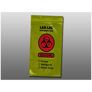 LK PACKAGING 3-WALL SPECIMEN TRANSFER BAGS - 3-Wall Specimen Transfer Bag, Reclosable, Biohazard, 2 mil, 12" x 12", 1000/cs | Quantity - 1x CS