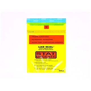 LK PACKAGING LAB SEAL TAMPER-EVIDENT SPECIMEN BAGS - 3-Wall Specimen Bag, Seal n Rip, Removable Biohazard Symbol, Purple Tint, 1.8 mil, 6" x 10", 100 bg/pk, 10 pk/cs | Quantity - 1x CS