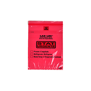 LK PACKAGING LAB LOC SPECIMEN BAGS - Specimen Bag, Seal-N-Rip, Removable Biohazard Symbol, Zipper Closure, 3-Wall, Clear, Printed in English, 1.75 mil, 6" x 9", 100 bg/pk, 10 pk/cs | Quantity - 1x CS