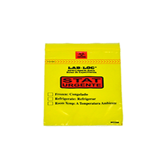 LK PACKAGING LAB LOC SPECIMEN BAGS - Specimen Bag, Seal-N-Rip, Removable Biohazard Symbol, Zipper Closure, 3-Wall, Clear, Printed in English, 1.75 mil, 6" x 9", 100 bg/pk, 10 pk/cs | Quantity - 1x CS