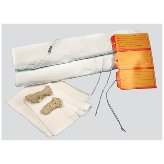 PRECISION DYNAMICS CADAVER BAGS - Adult Cadaver Bag, 36" x 90", White, Curved Zipper, 3 White & 3 Yellow ID Tags, Plus 1 Chin Strap, 2 Cellulose Pads, 2-60" Ties, 3-36" Ties & Instruction Sheet, 5 mil Vinyl, 10/cs | Quantity - 1x CS
