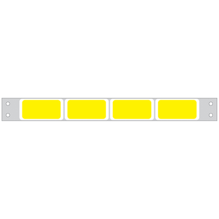 TIMEMED COMPUTER LABELING SYSTEMS FOR PATIENT CHARGING - Labeling For ESI NOVA & Other Patient Charge Systems, Piggyback, 5/6" x 1.7", Yellow, 4 Across, For Dot Matrix Printers, Permanent (9" carrier width), 25,000/bx | Quantity - 1x BX
