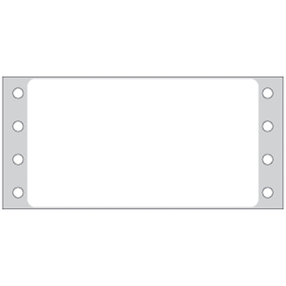 TIMEMED MULTI-PURPOSE LABELING FOR DOT MATRIX PRINTERS - Litho Blank White Labels, Permanent Adhesive, 1 15/16" x 3", 1 Across, 5,000/bx | Quantity - 1x BX