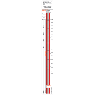 TIMEMED IV LABELING SYSTEMS - Flo-Meter Labels For IV Containers, Viaflex (Baxter) Standard Style, 1" x 10", For 1000mL Container, 1,000/bx | Quantity - 1x BX