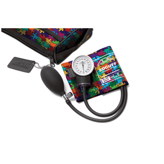 ADC PROSPHYG 768 SERIES ANEROID SPHYGMOMANOMETER - Small Adult Aneroid, Puzzle Pieces, Dix Case, Latex Free (LF) | Quantity - 1x EA