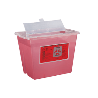 BEMIS SHARPS CONTAINERS - Sharps Container, 3 Gal, Rotating Lid, Translucent Red, 12/cs | Quantity - 1x CS