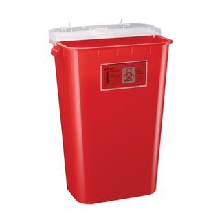 BEMIS SHARPS CONTAINERS - Sharps Container, 3 Gal, Rotating Lid, Translucent Red, 12/cs | Quantity - 1x CS