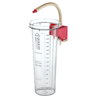BEMIS QUICK-FIT SUCTION LINER SYSTEM - Reusable Outer Canister, 3000cc, Built-In Stopcock, Pink Bracket | Quantity - 1x EA