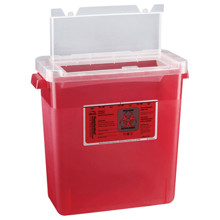 BEMIS SHARPS CONTAINERS - Sharps Container, 3 Gal, Rotating Lid, Translucent Red, 12/cs | Quantity - 1x CS