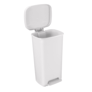 BREWER WASTE CANS - PLASTIC - Waste Can, 52 Qt, Rectangular, White | Quantity - 1x EA