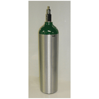 MADA EMPTY ALUMINUM OXYGEN CYLINDERS - M9 (249 liters) Oxygen Cylinder, CGA-870 Post Valve, No On/ Off Lever, No Pressure Gauge (Surcharge May Apply) | Quantity - 1x EA