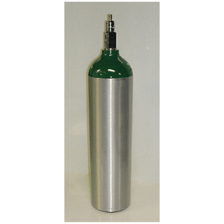 MADA EMPTY ALUMINUM OXYGEN CYLINDERS - M9 (249 liters) Oxygen Cylinder, CGA-870 Post Valve, No On/ Off Lever, No Pressure Gauge (Surcharge May Apply) | Quantity - 1x EA