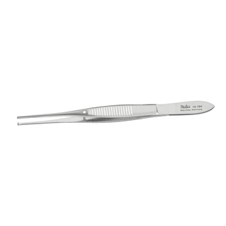 MILTEX IRIS TISSUE FORCEPS - Tissue Forceps, 4" Half Curved, Extra Delicate, 0.5mm Wide Tips | Quantity - 1x EA