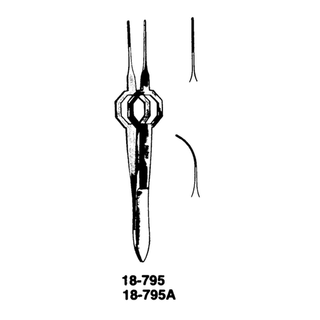 MILTEX FOERSTER FORCEPS - Foerster Forceps, 3", Eye Dressing, Full Curved, Serrated Tips 0.5mm Wide | Quantity - 1x EA