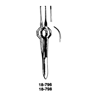 MILTEX FOERSTER FORCEPS - Foerster Forceps, 3", Eye Dressing, Full Curved, Serrated Tips 0.5mm Wide | Quantity - 1x EA