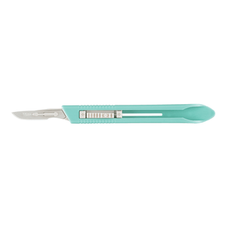 MILTEX STAINLESS STEEL DISPOSABLE SAFETY SCALPEL - #15C Scalpel, Retractable Blade, 10/bx | Quantity - 1x BX
